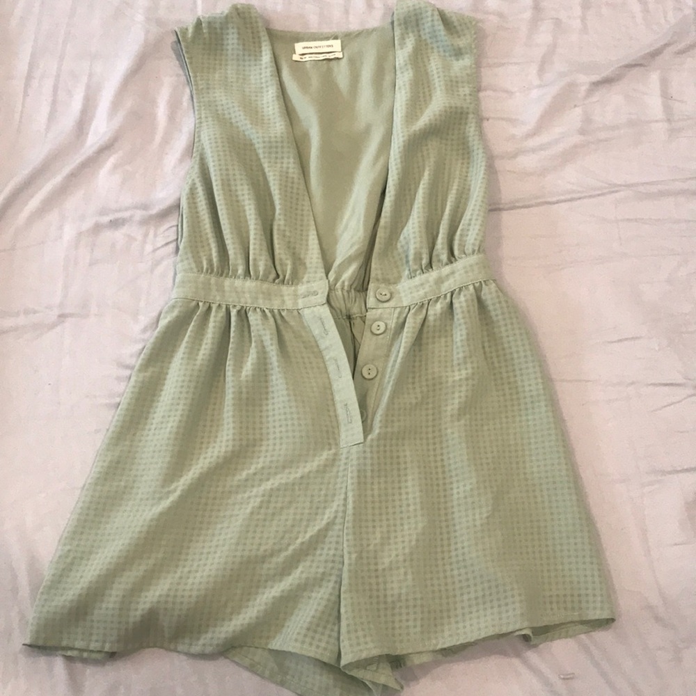 Mint green urban outfitters spring romper
